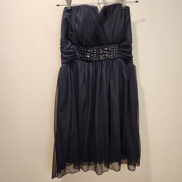 Trixxi Black Strapples Party Short Dress size L (Juniors) - Picture 4 of 13